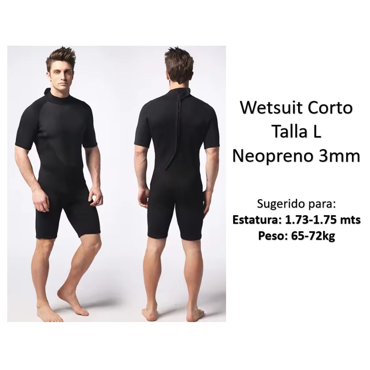 GENERICO - Wetsuit Corto L Neopreno 3mm Negro