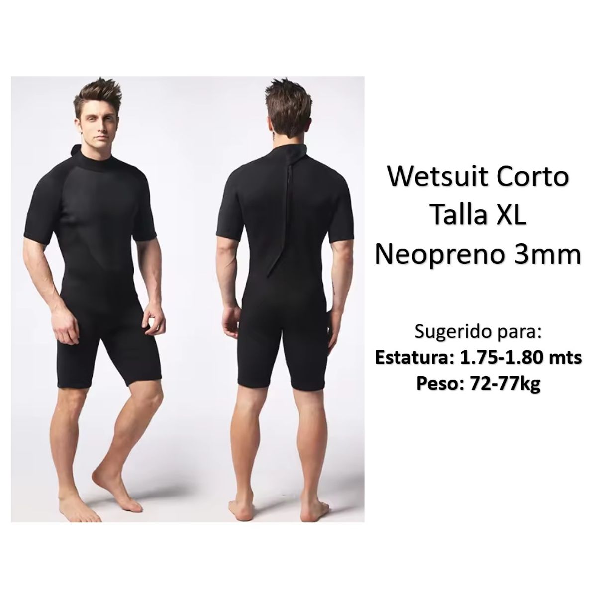 GENERICO - Wetsuit Corto XL Neopreno 3mm Negro