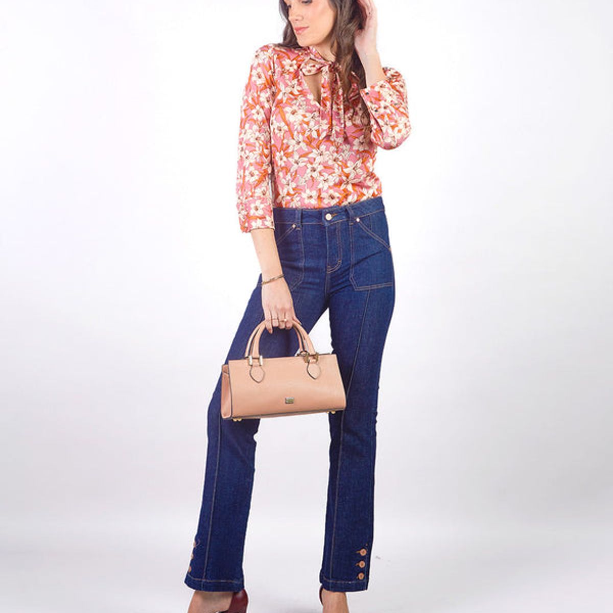 MICHELLE BELAU - ANTONELLA - POLO MANGA 3/4 CON ESCOTE EN V