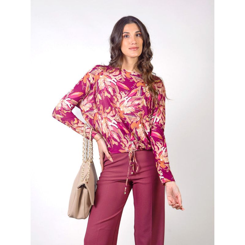 MICHELLE BELAU - MARIANA - POLO MANGA LARGA CON CUELLO OJAL