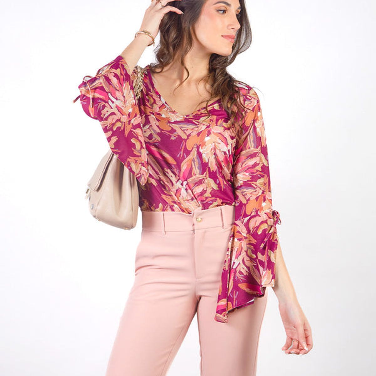 MICHELLE BELAU - FRAN - POLO MANGA LARGA ACAMPANADA