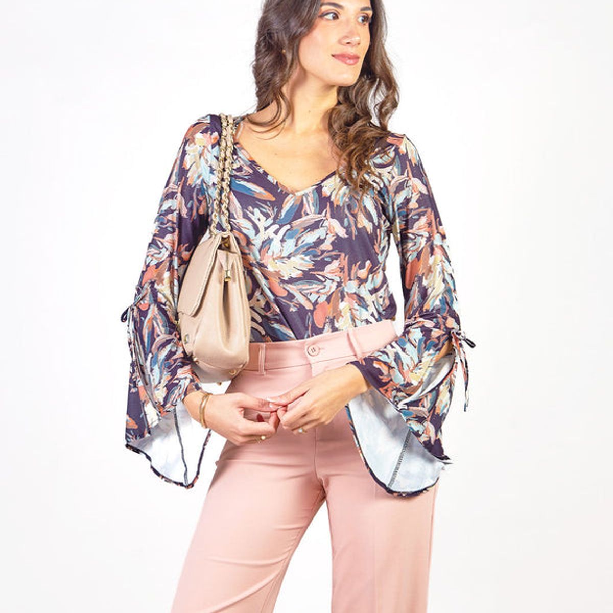 MICHELLE BELAU - FRAN - POLO MANGA LARGA ACAMPANADA