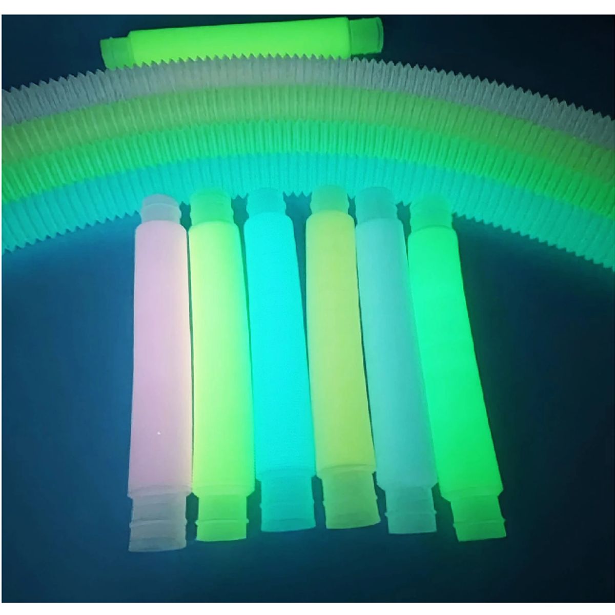 GENERICO - Mini tubos pop juguete sensorial para aliviar el estrés brillan en la oscuridad