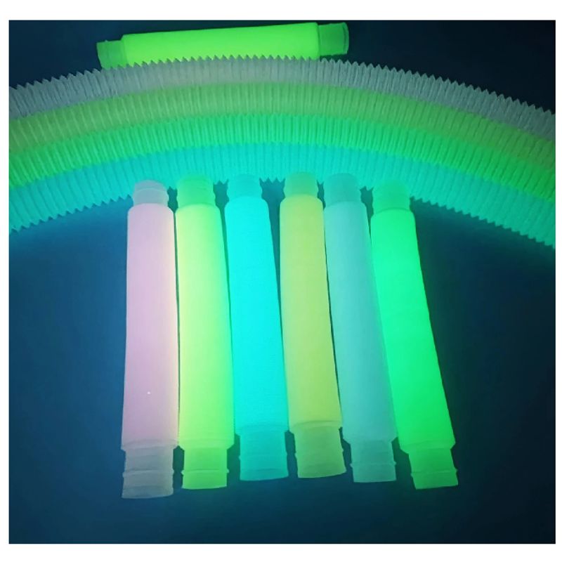 GENERICO - Mini tubos pop juguete sensorial para aliviar el estrés brillan en la oscuridad