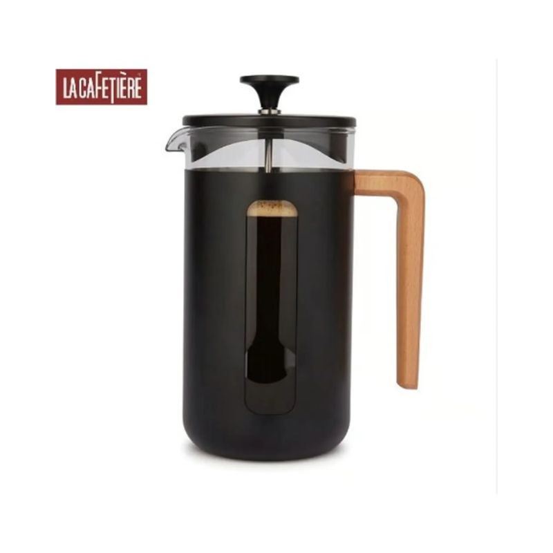 LA CAFETIERE - Prensa francesa Pisa Wood Negro x 1 Lt La Cafetiere