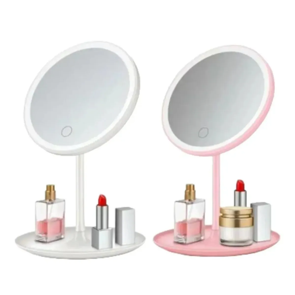 GENERICO - Espejo para Maquillaje con Luz LED Redondo con Encendido táctil
