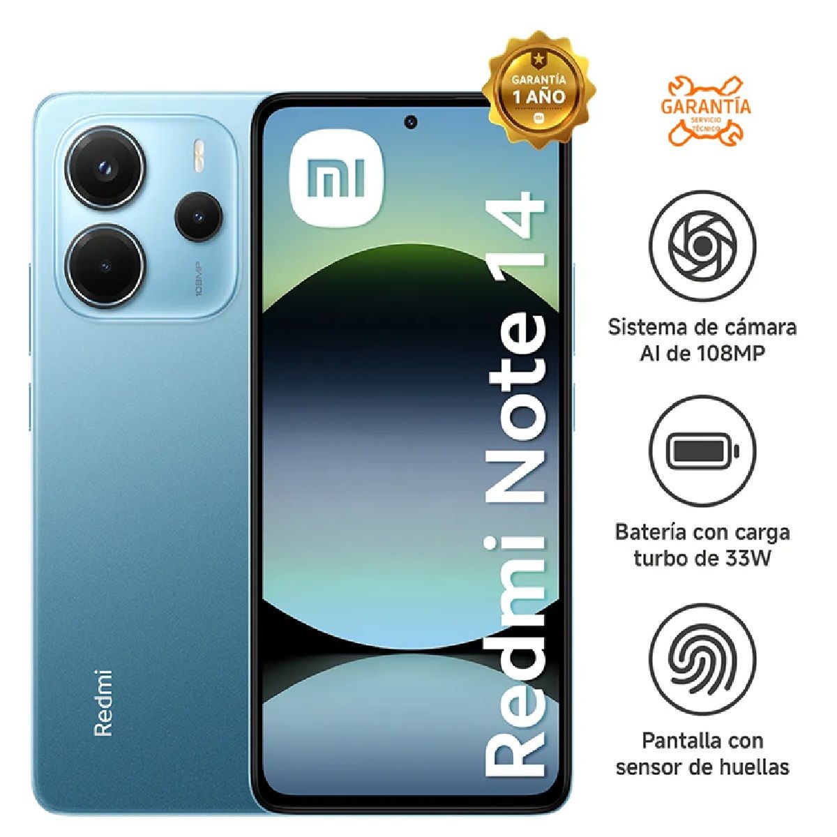 XIAOMI - Xiaomi Redmi Note 14 4G Ocean Blue 8GB RAM 256GB ROM