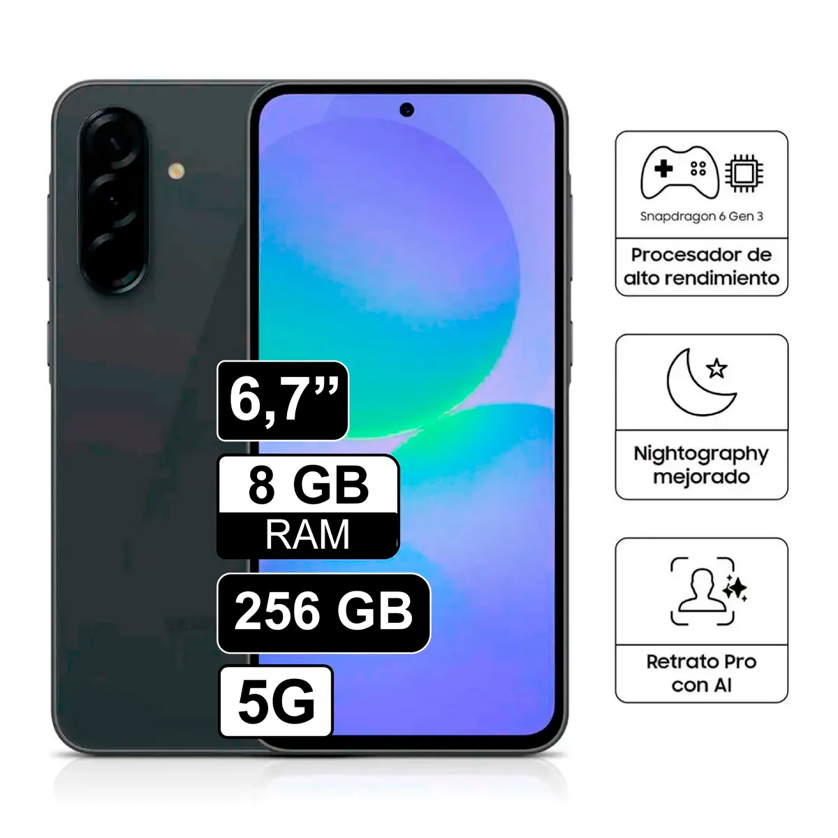 SAMSUNG - Celular Samsung Galaxy A26 5G 256GB - 8GB RAM Negro