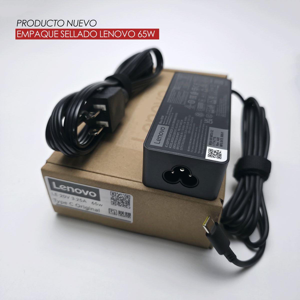 LENOVO - cargador lenovo  tipo C - 65w  20V 325A