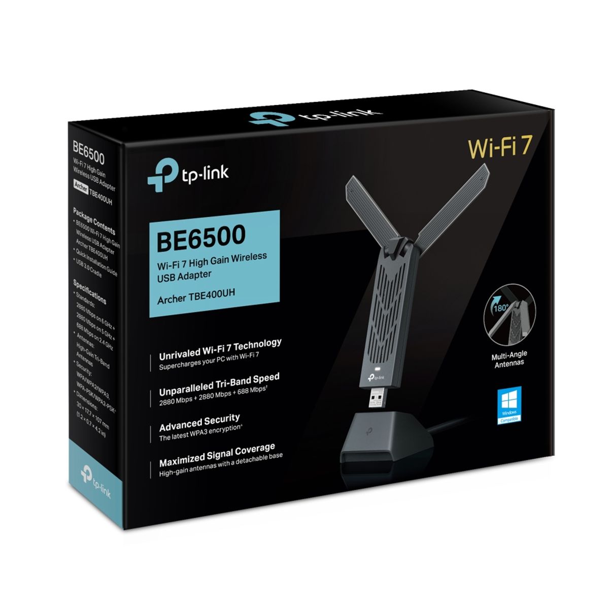TP LINK - ADAPTADOR USB WI-FI7 TRI BANDA  ARCHER TBE400UH TP-LINK