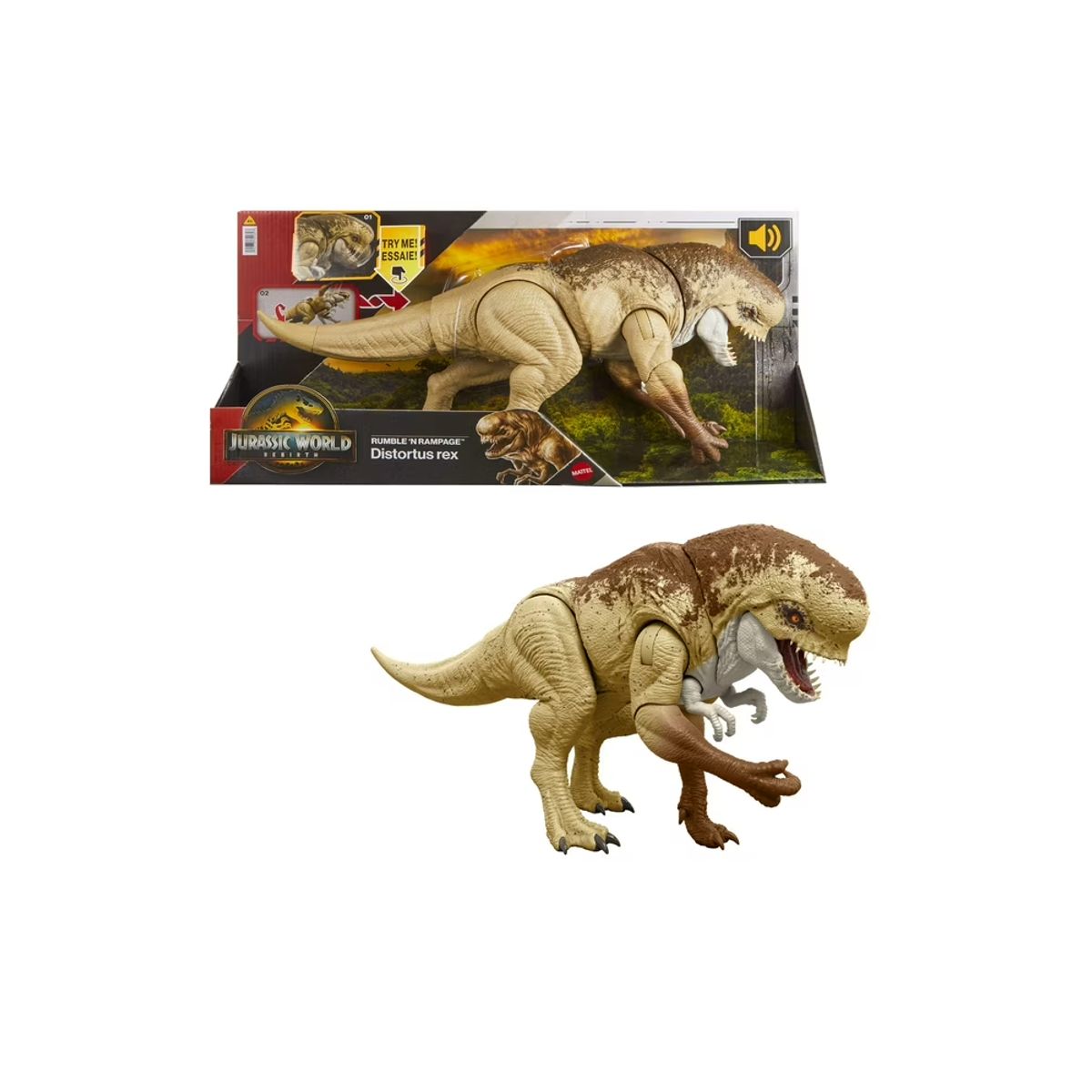 JURASSIC WORLD - Jurassic World Rebirth Distortus Rex 55cm largo
