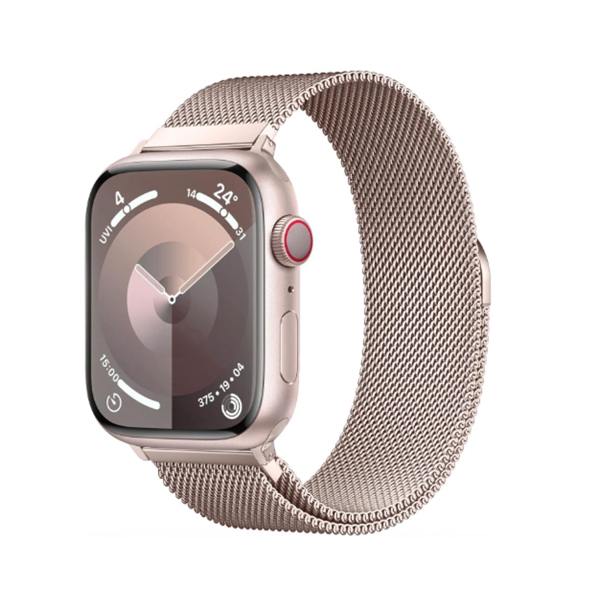 GENERICO - Correa de Acero Milanesa para Apple Watch 46mm - ROSE GOLD