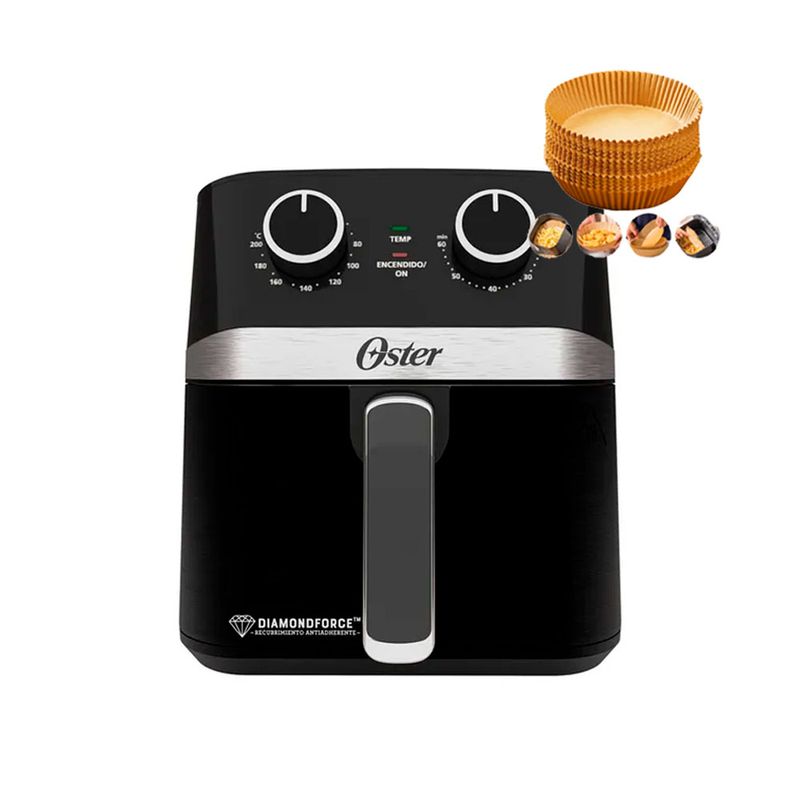 OSTER - Freidora de Aire Oster 4Lt CKSTAF401MDF+Papel Antiad