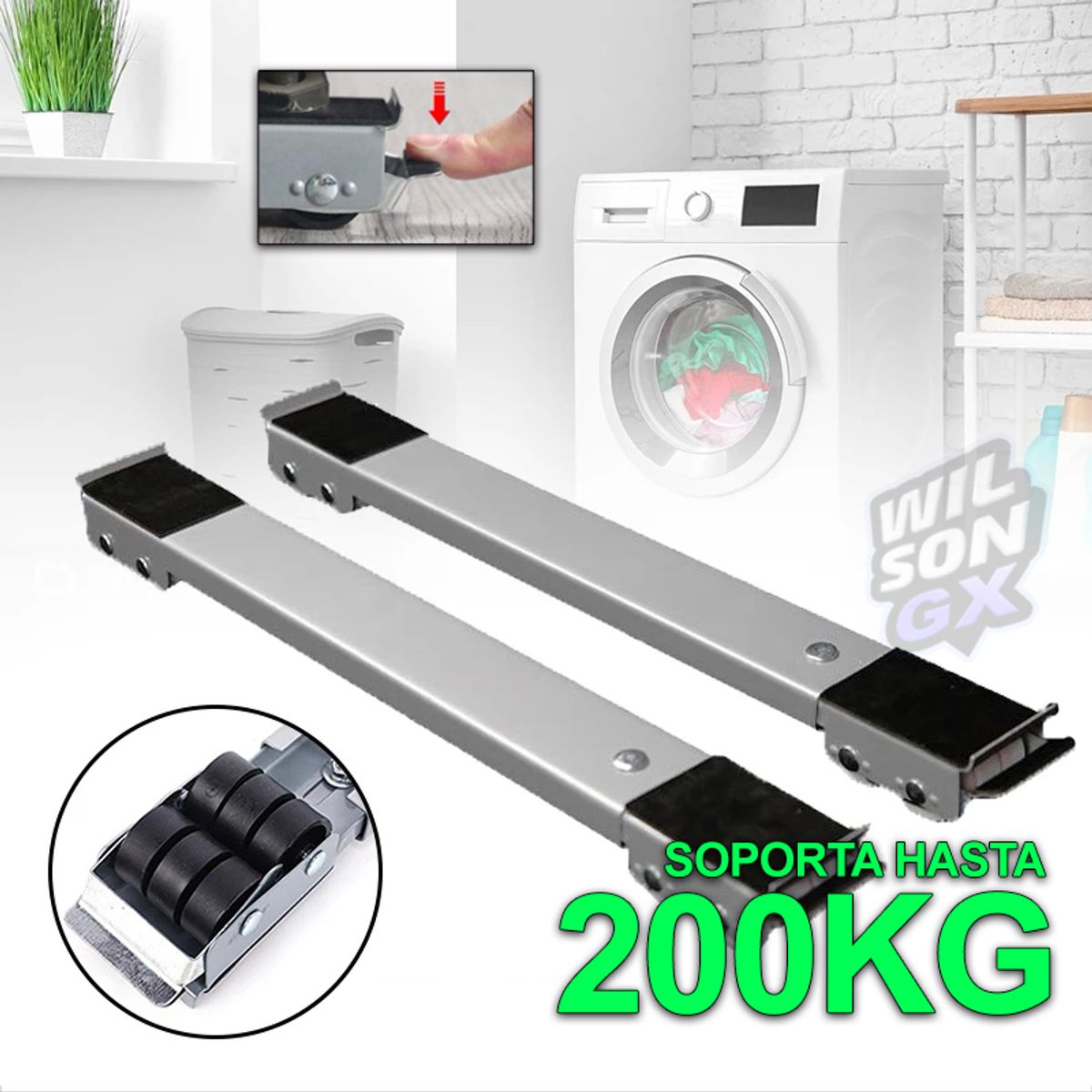 GENERICO - Base Con Ruedas Extensible Para La Lavadora Refrigeradora Blanco