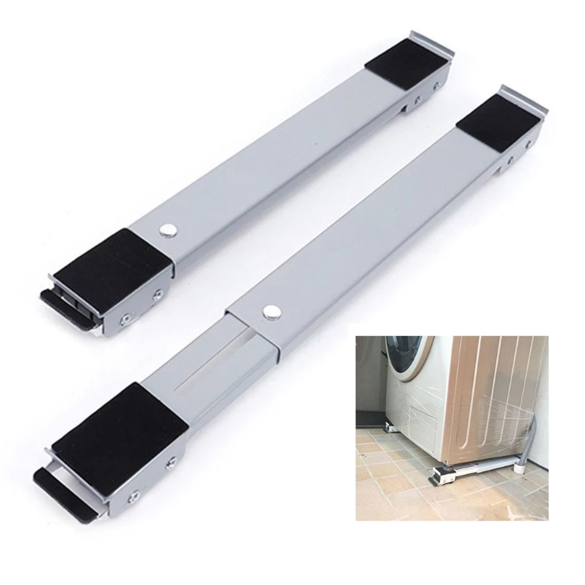 GENERICO - Base Con Ruedas Extensible Para La Lavadora Refrigeradora Blanco