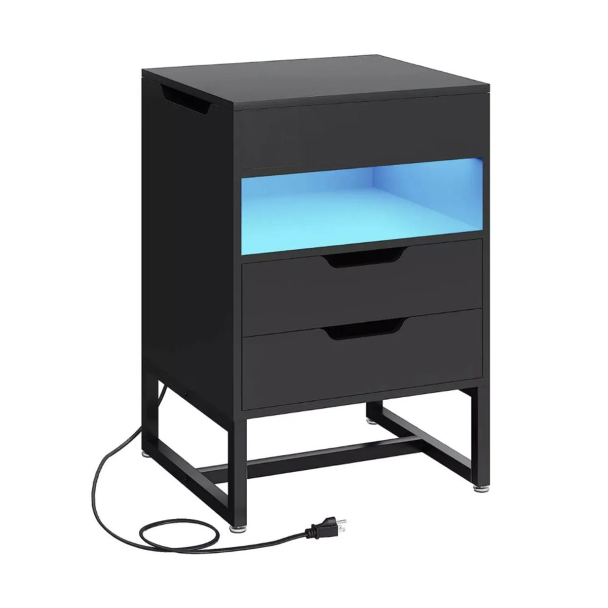 TU MESITA - Velador Multifuncional Matias TIPO B Tablero Elevable LuzLED TU MESITA