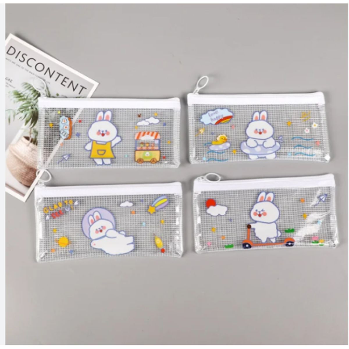 GENERICO - Cartuchera bunny transparente kawaii