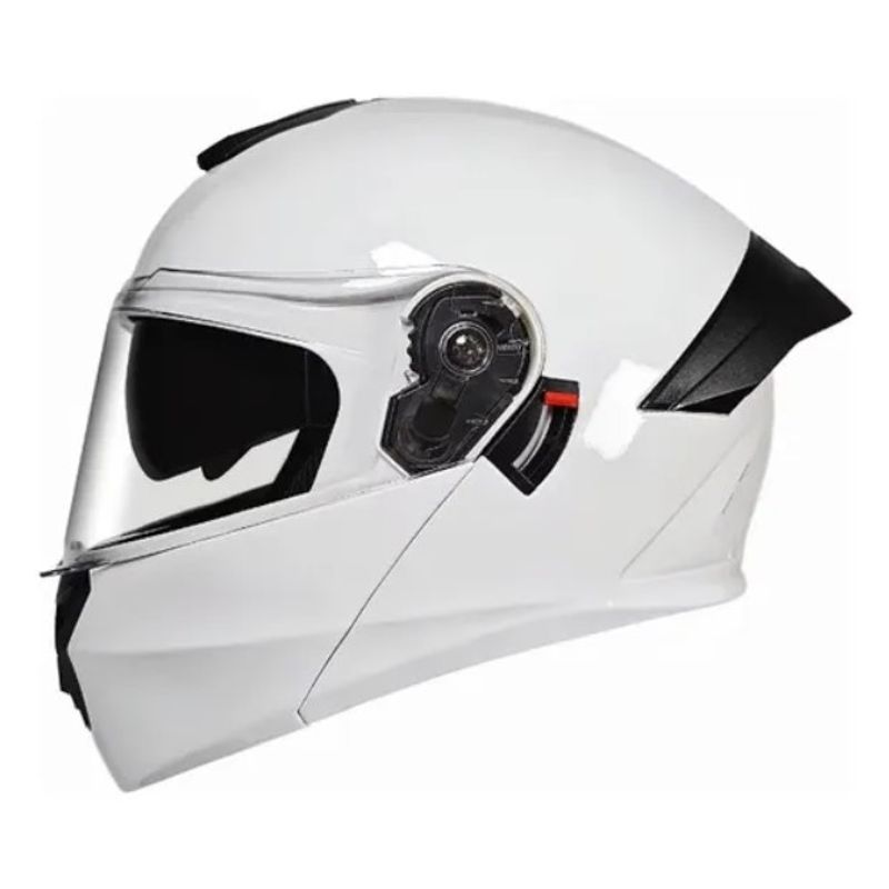 CES - CASCO MOTO AXK ABATIBLE BLANCO BRILLO TRANSPARENTE