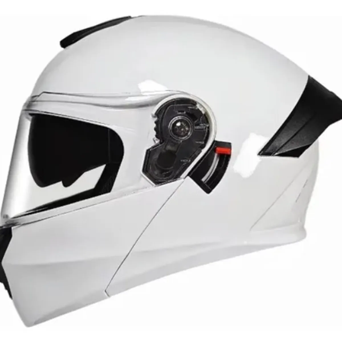 CES - CASCO MOTO AXK ABATIBLE BLANCO BRILLO TRANSPARENTE