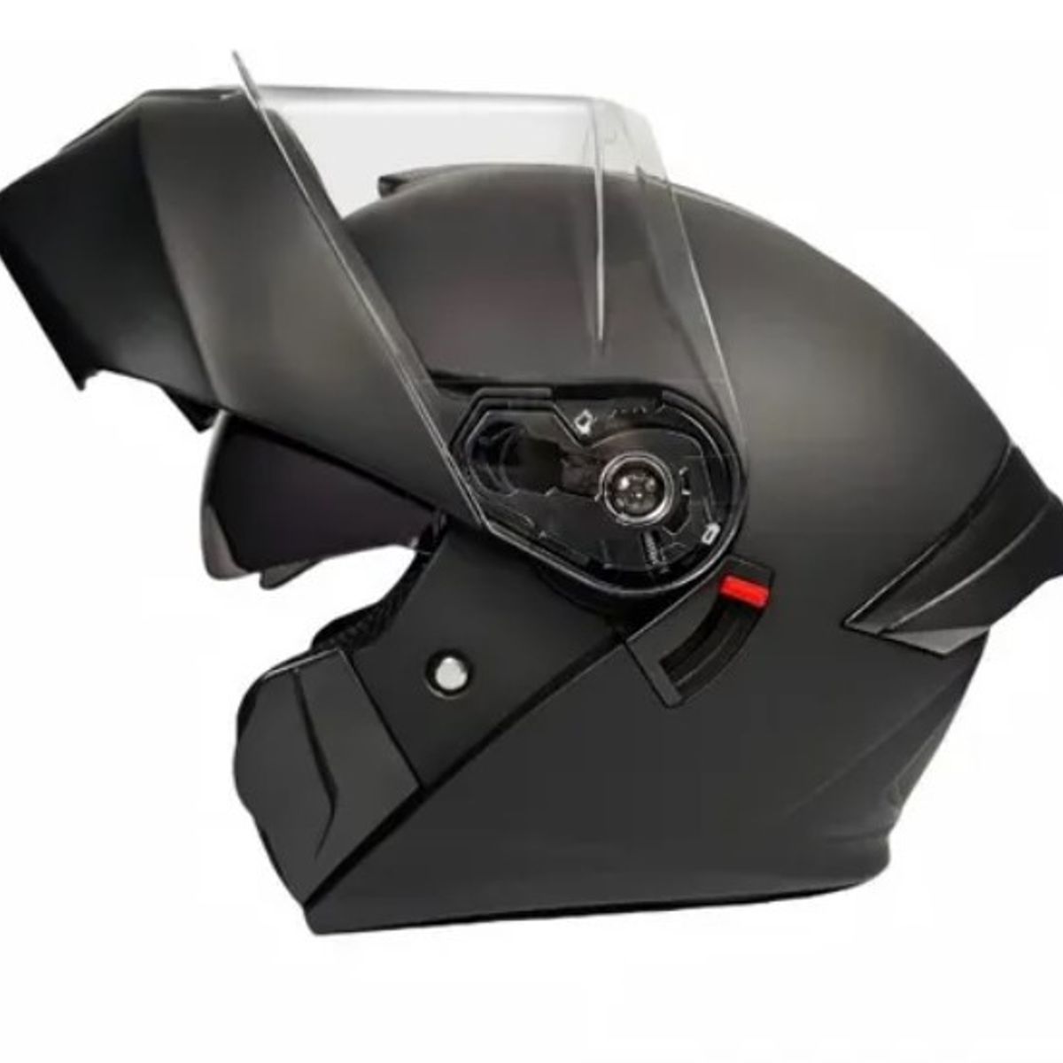 CES - CASCO MOTO AXK ABATIBLE NEGRO MATE TRANSPARENTE SOLIDO