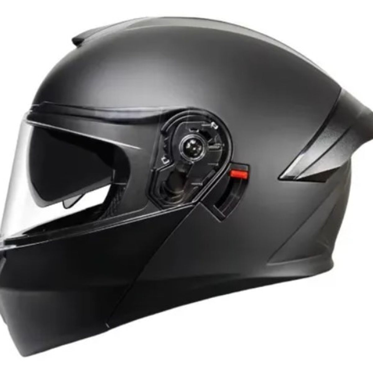 CES - CASCO MOTO AXK ABATIBLE NEGRO MATE TRANSPARENTE SOLIDO