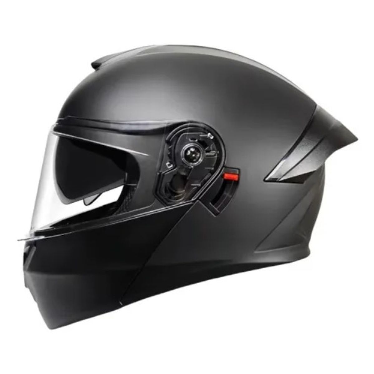 CES - CASCO MOTO AXK ABATIBLE NEGRO MATE TRANSPARENTE SOLIDO