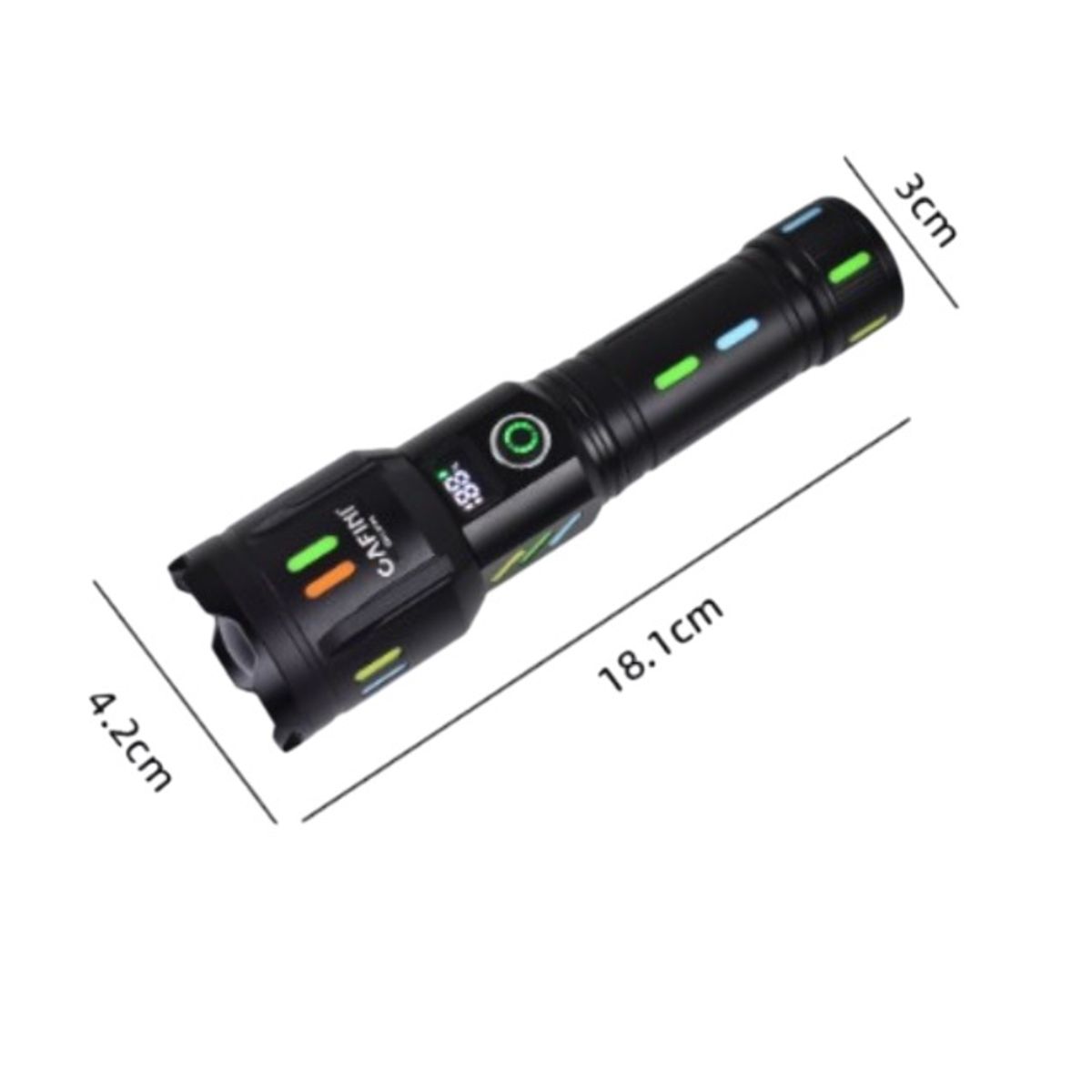 CAFINI - Linterna Táctica Recargable 30watts 2500 Lumen Super Potente