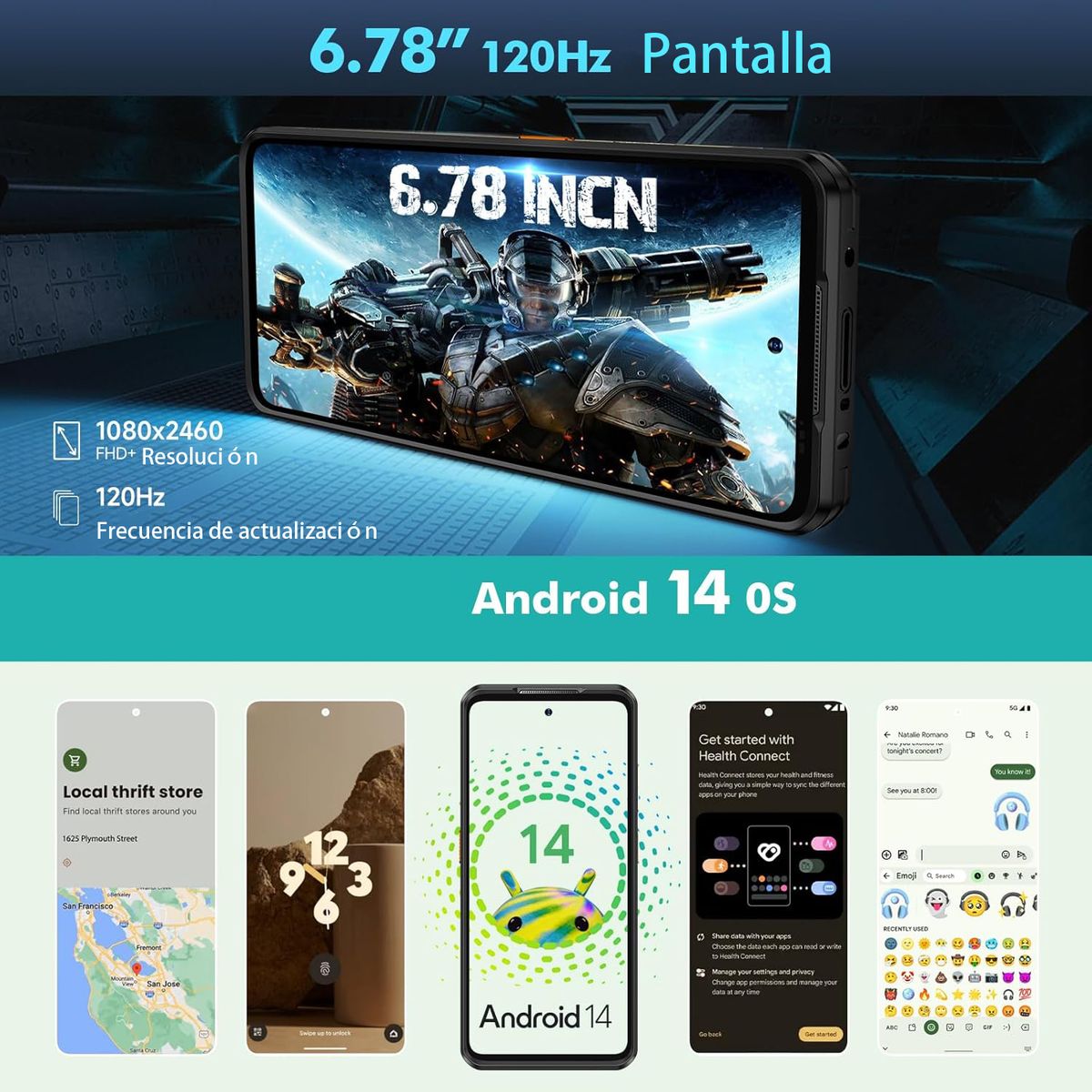 ULEFONE - Ulefone Armor25T Pro 5G celular 12GB+256GB 6500mAH Android 14