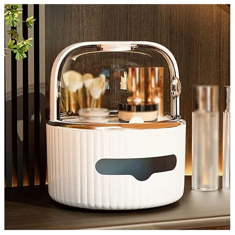 GENERICO - ORGANIZADOR DE MAQUILLAJE COSMETICOS PORTA TOALLITAS BLANCO