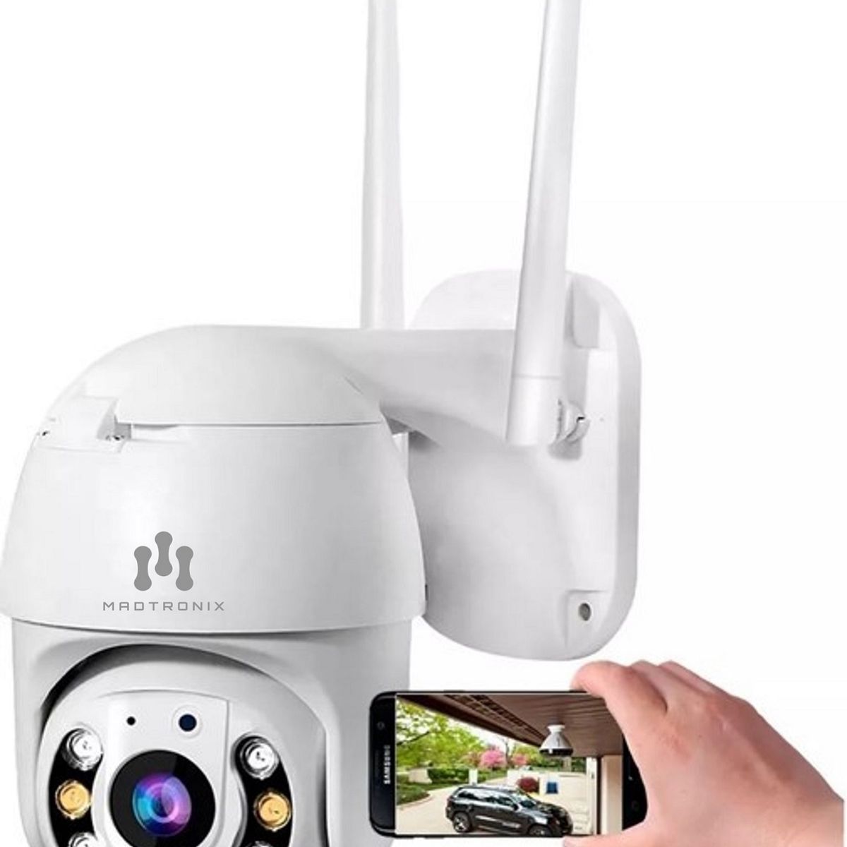 MADTRONIX - Camara de Seguridad Exterior IP Full HD Visión Nocturna WiFi