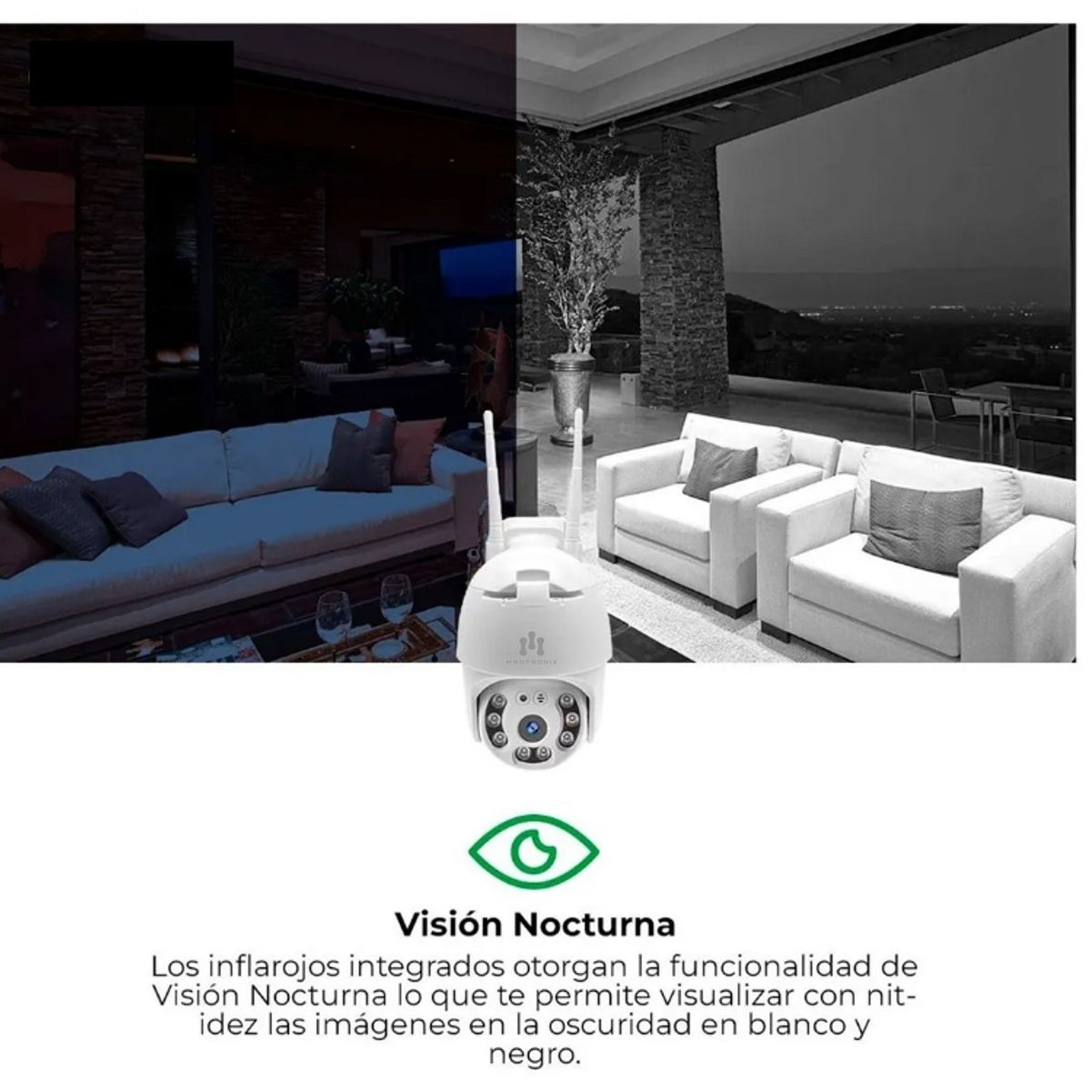 MADTRONIX - Camara de Seguridad Exterior IP Full HD Visión Nocturna WiFi