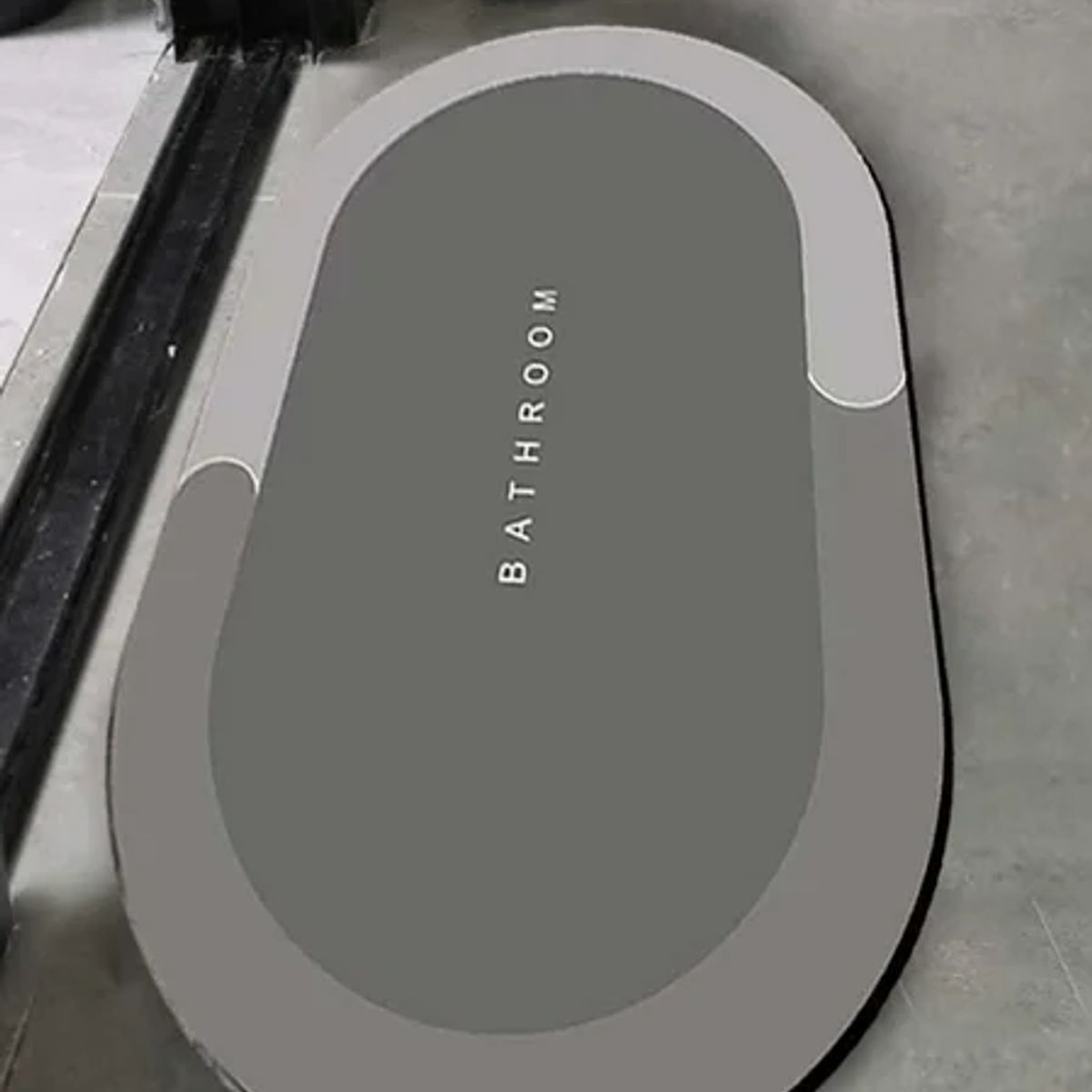 GENERICO - Alfombras antideslizante de baño Gris 38 x 58cm