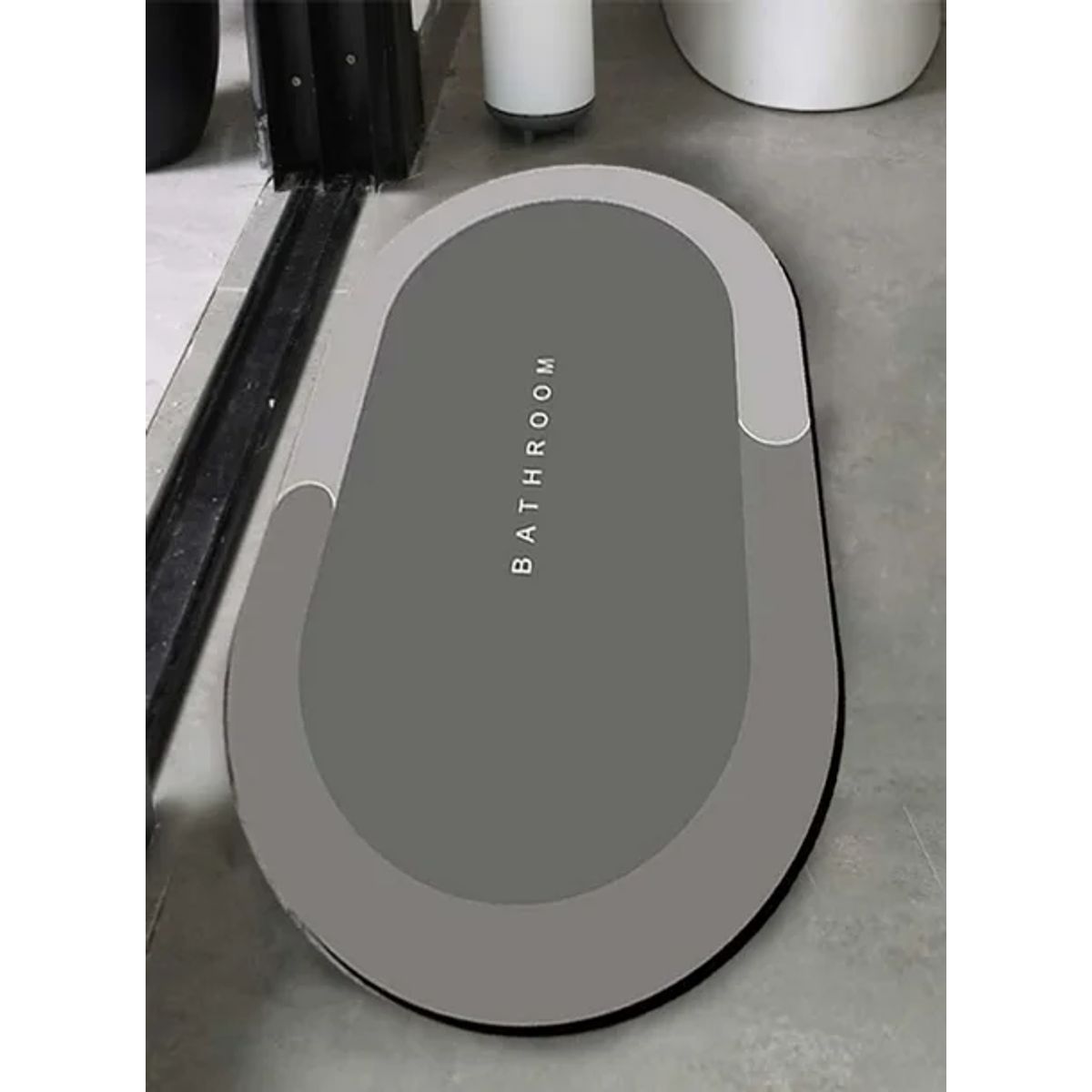 GENERICO - Alfombras antideslizante de baño Gris 38 x 58cm