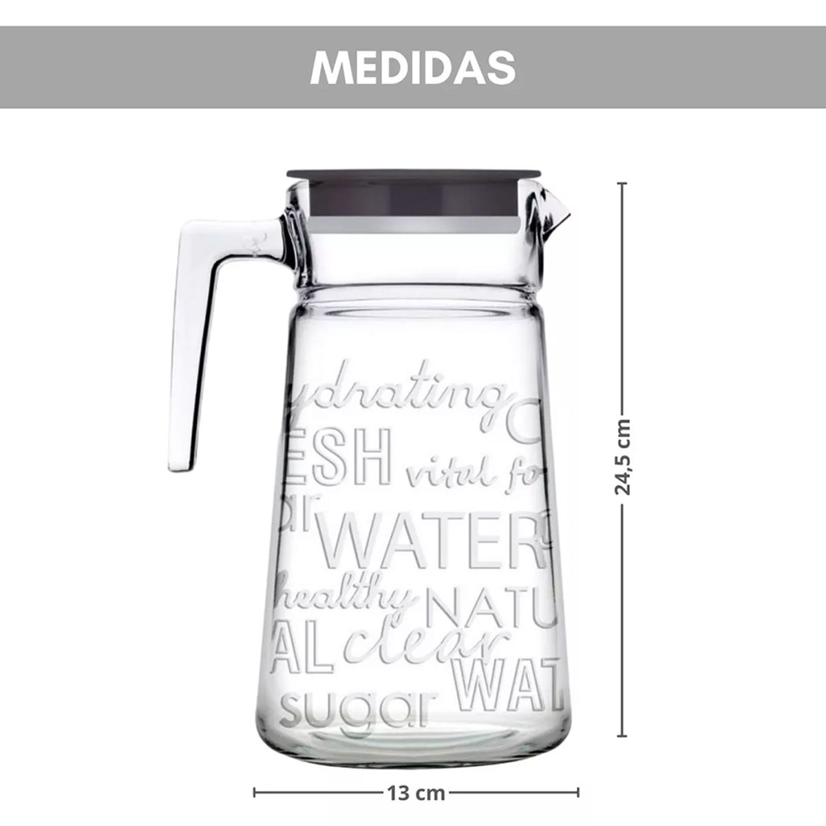 PASABAHCE - Jarra City Pop con Tapa 2 Litros Pasabahce