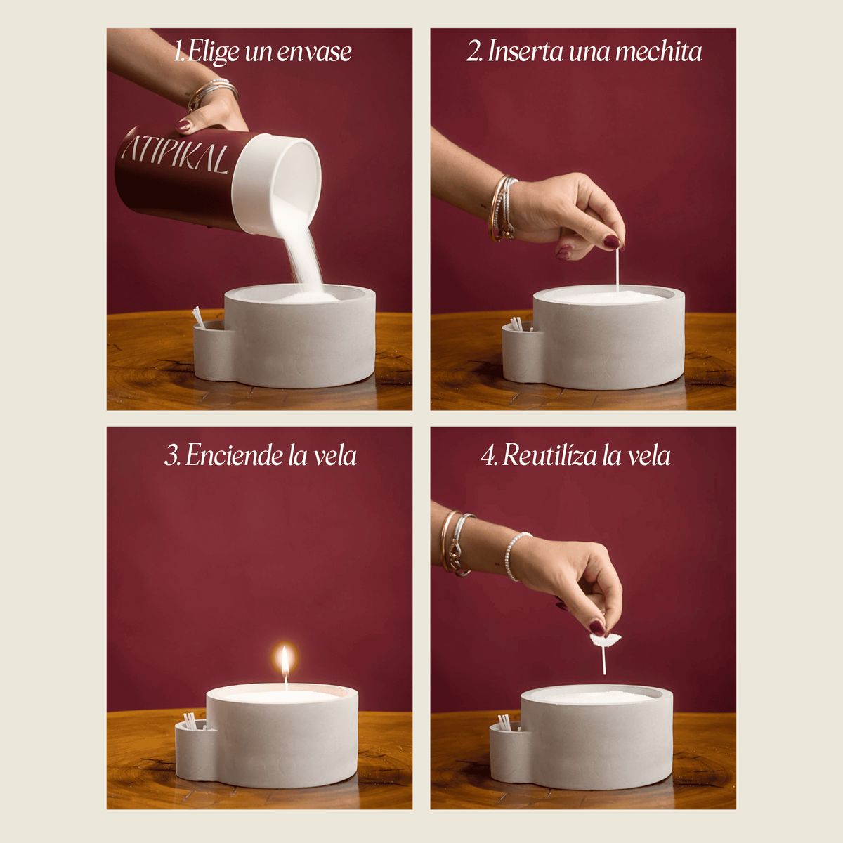 ATIPIKAL - Vela de arena aroma Vida de vainilla