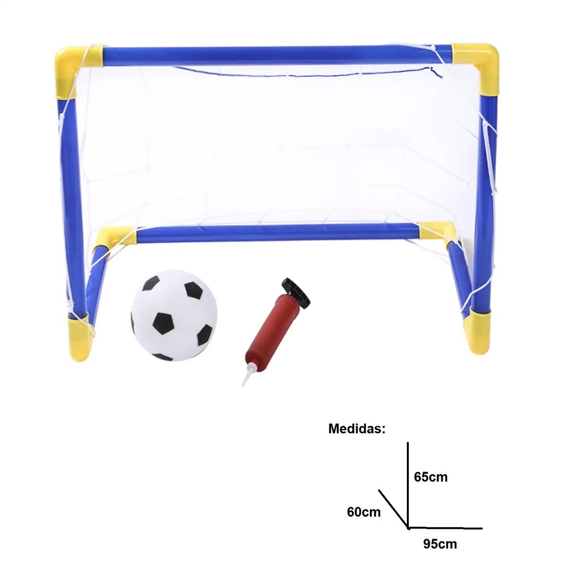 GENERICO - Arco de Futbol para niños + Pelota + Inflador