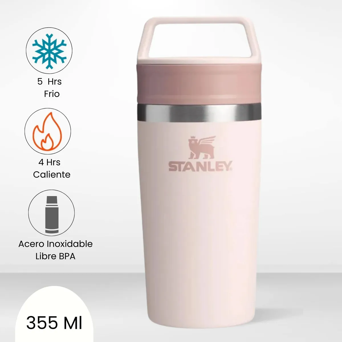 STANLEY - Mug Para Café To-Go Travel Rose Quartz Stanley 355 Ml
