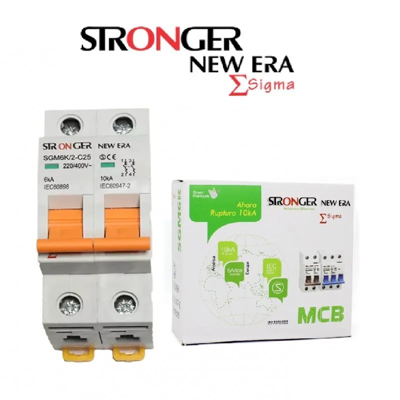 STRONG - LLAVE INTERRUPTOR TERMOMAGNÉTICO 2X25AMP STRONGER NEW ERA