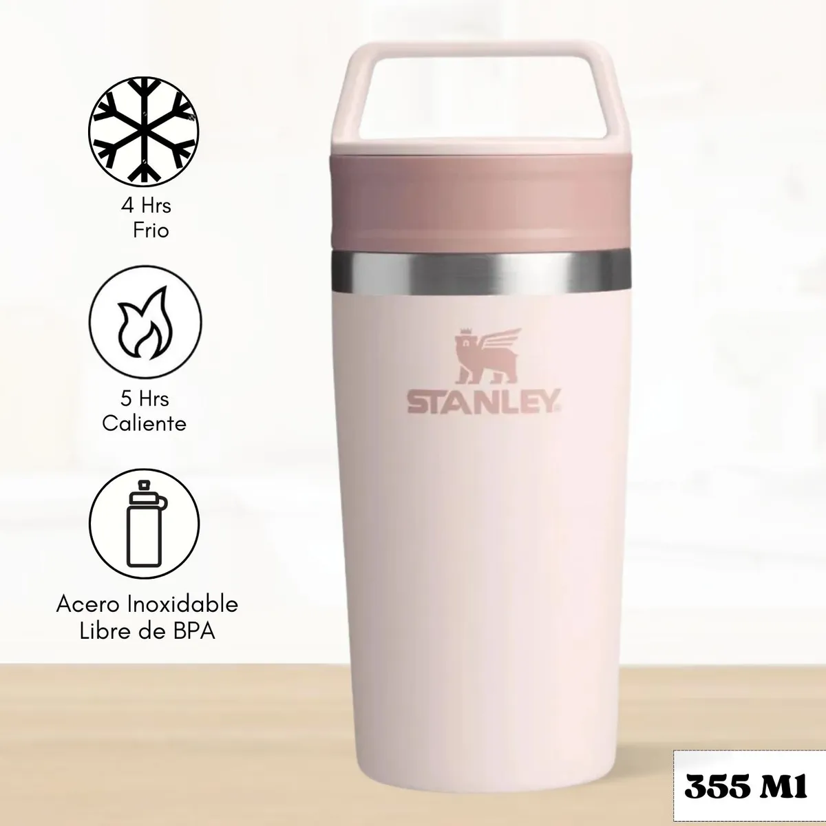 STANLEY - Mug Para Café To-Go Travel Rose Quartz Stanley 355 Ml