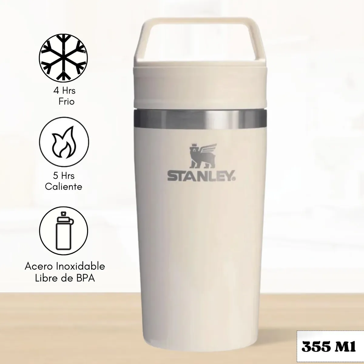STANLEY - Mug Para Café To-Go Travel Cream Gloss Stanley 355 Ml