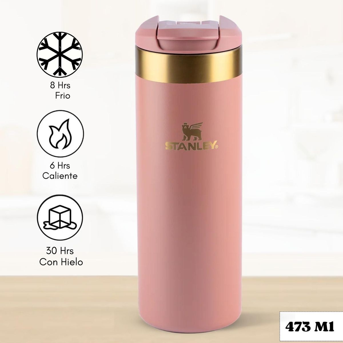 STANLEY - Botella Aerolight Transit Antique Pink Stanley 473 Ml