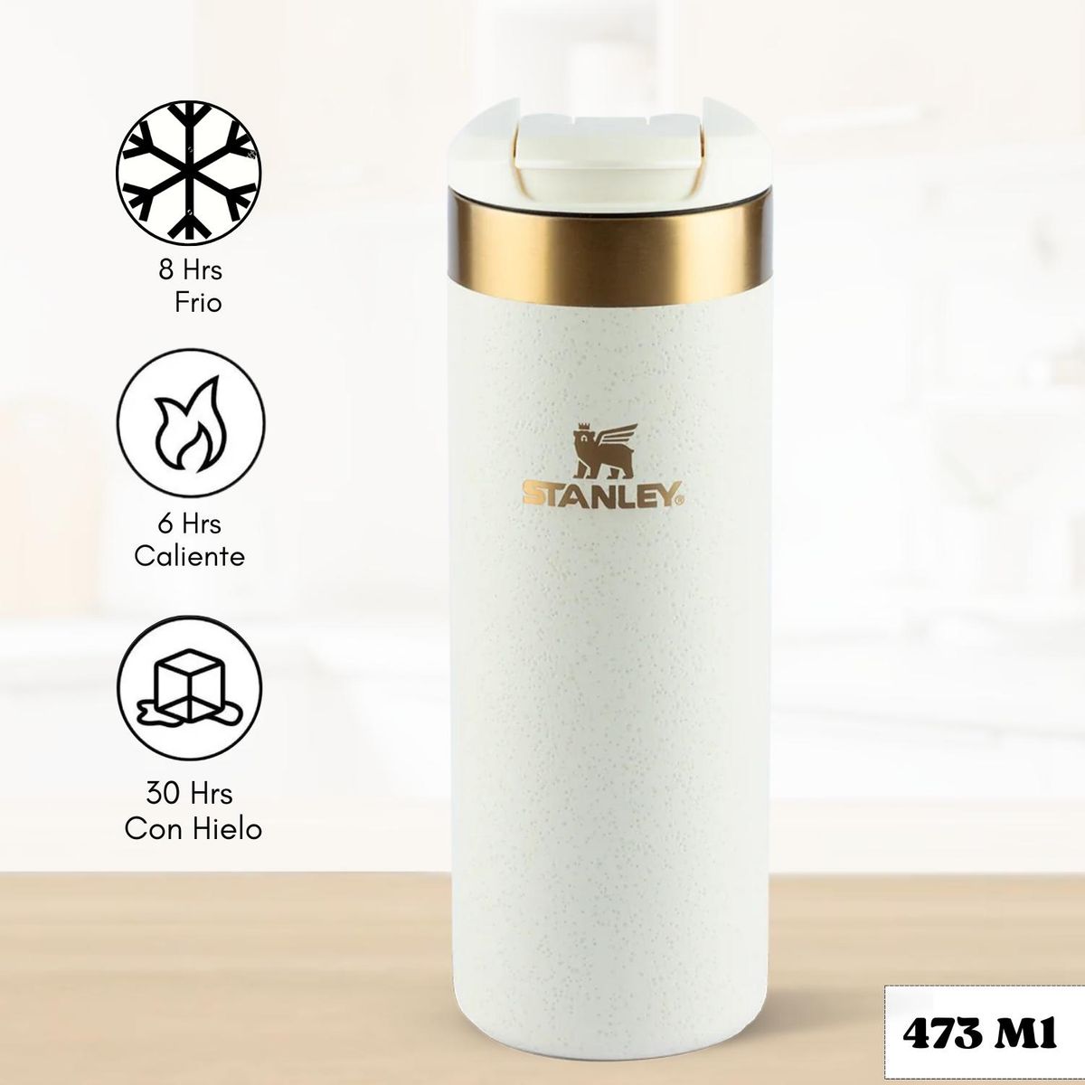 STANLEY - Botella Aerolight Transit Cream Moon Stanley 473 Ml