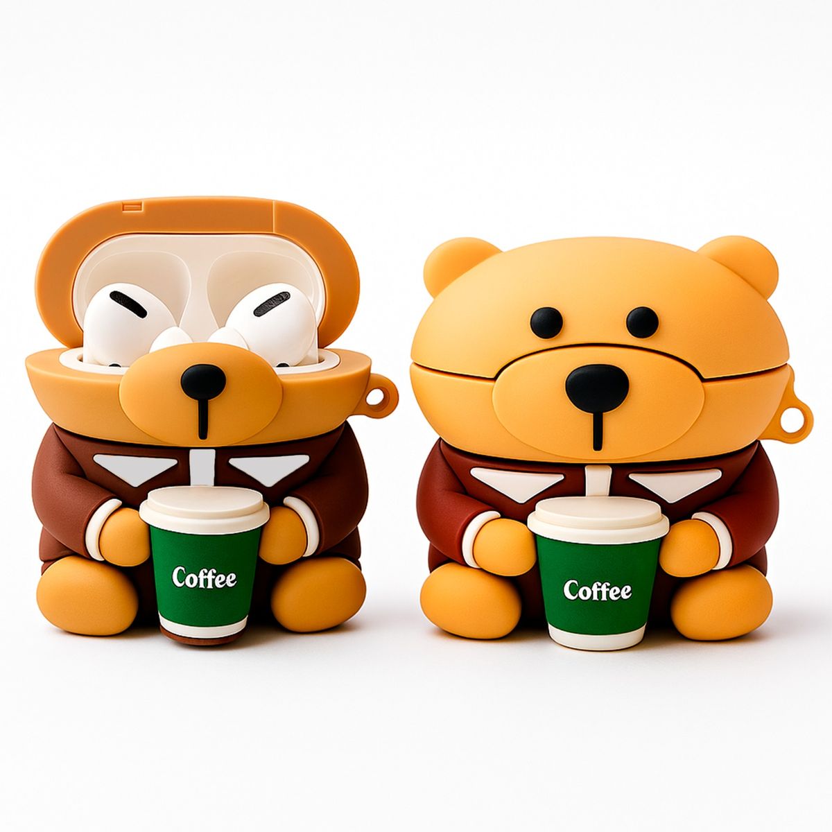 GENERICO - Audífonos Bluetooth Inalámbricos con Estuche Osito brown