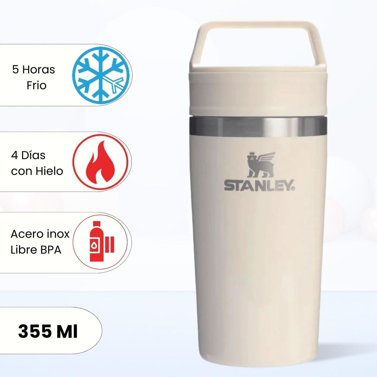 STANLEY - Mug Para Café To-Go Travel Cream Gloss Stanley 355 Ml