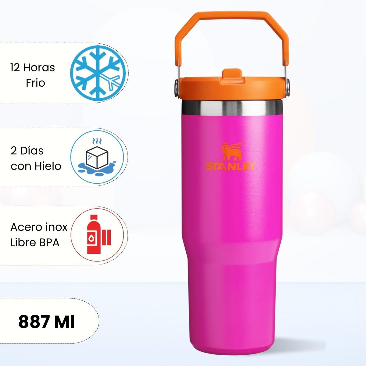 STANLEY - Flip Straw Tumbler Vivid Violet Stanley 887 Ml