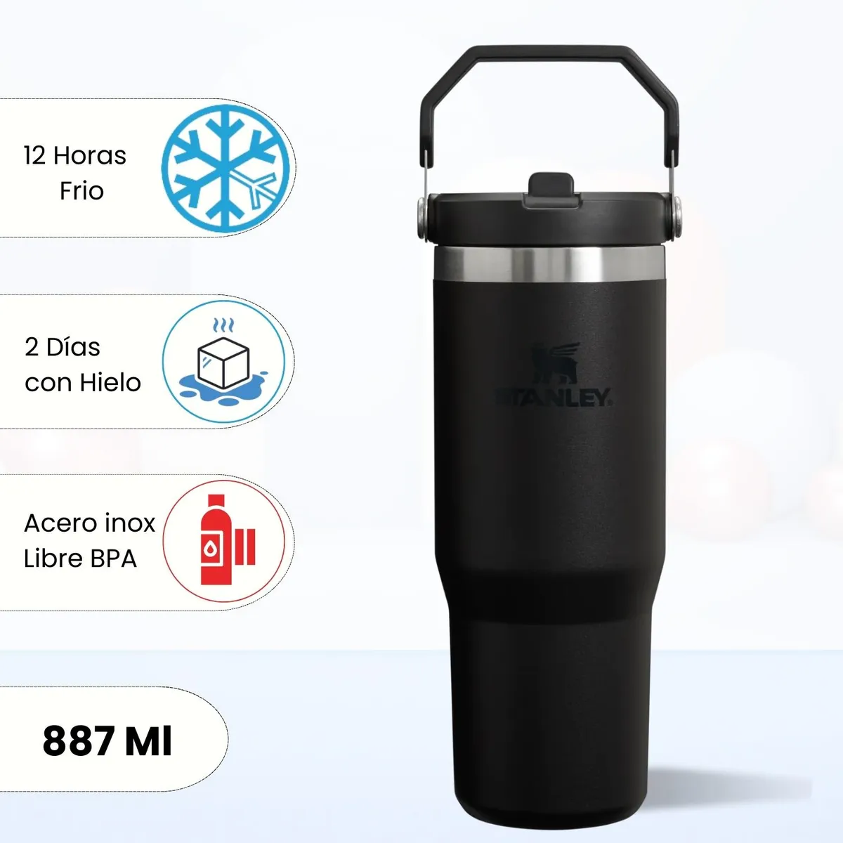 STANLEY - Flip Straw Tumbler Black Stanley 887 Ml