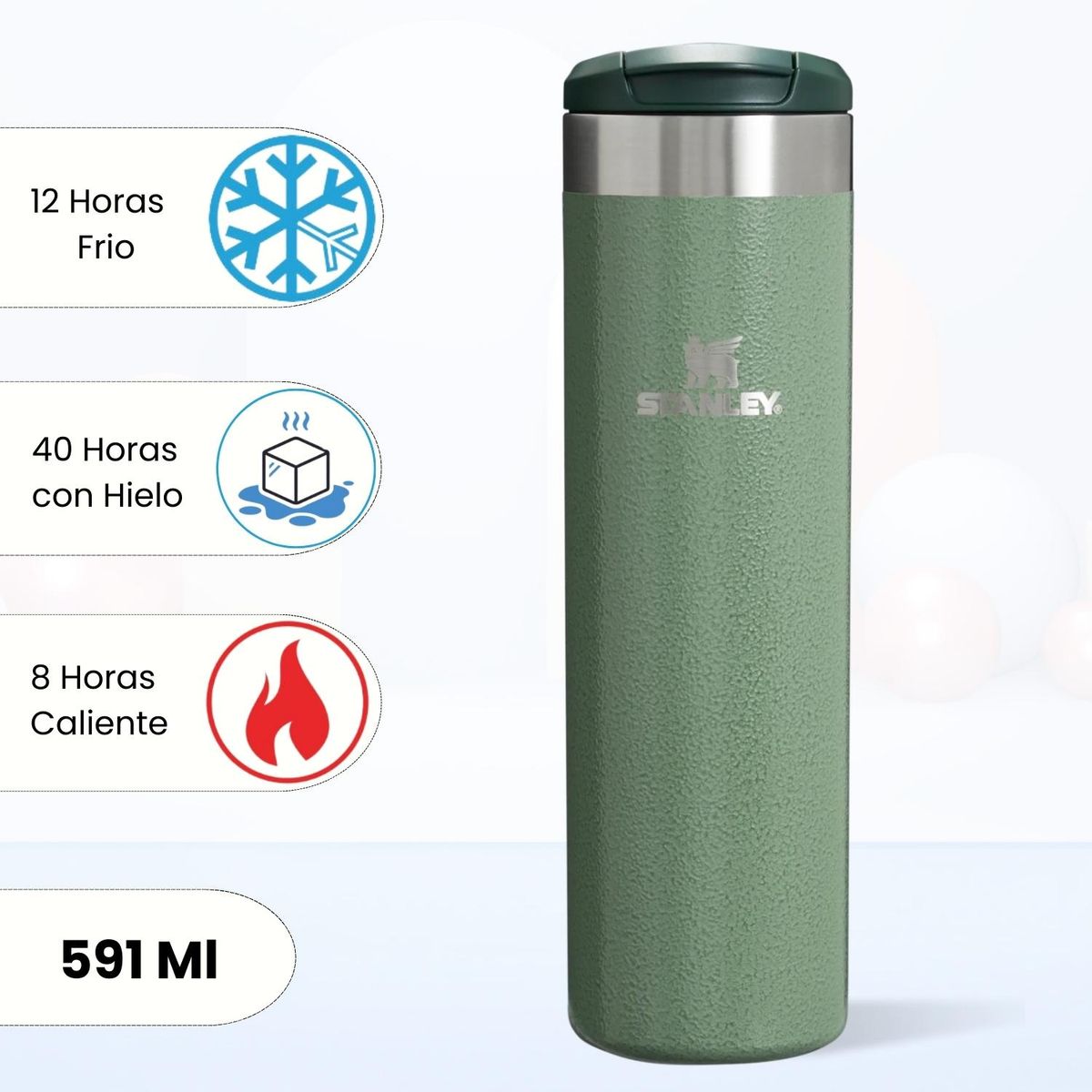 STANLEY - Botella Aerolight Transit Hammertone Green Stanley 591 Ml