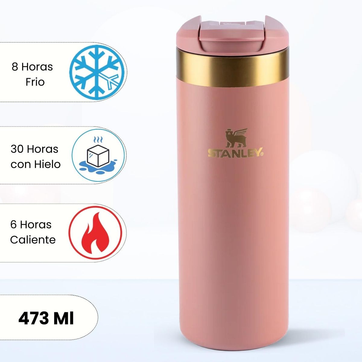 STANLEY - Botella Aerolight Transit Antique Pink Stanley 473 Ml