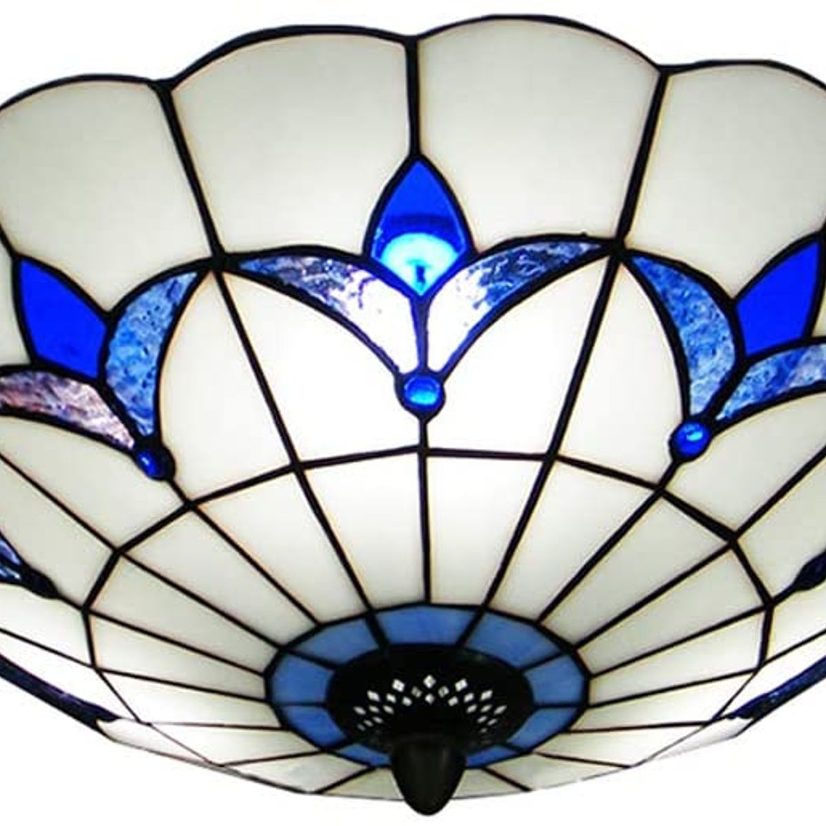 HOME NEAT - Tiffany lámpara de techo candelabros vidrieras 30cm - Transparent