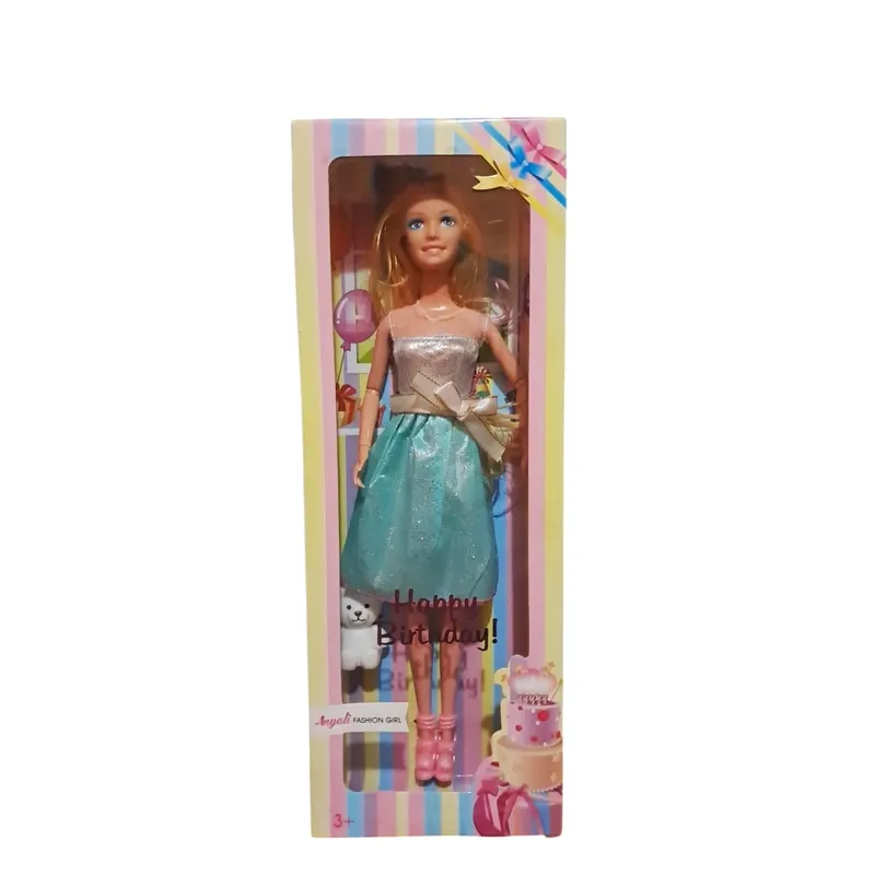 GENERICO - MUÑECA NIÑA PRINCESA HAPPY BIRTHDAY